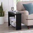 thumbnail image 1 of Naomi Home Jade Modern Nightstand with Charging Station | End Table with USB Ports & Outlets | Narrow Side Table for Bedroom & Living Room - Black, 1 of 11