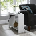 thumbnail image 1 of End Table with Charging Station for Living Room, USB Ports & Outlets, Narrow Side Table, Chair Side Table Nightstand, Bedside Table, Slim Sofa End Table for Small Spaces, 1 of 9