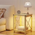End Table with Charging Station Side Table with Human Senor 3 Color