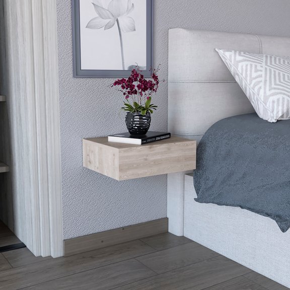 End Table - Gray, Versatile Drawer For Bedroom Gray With Drawer, Fashion, 15.7"w X 13.4"d