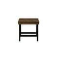 thumbnail image 1 of End Table In Brown, Plank Effect & Hardwood Solids, Casual Touch, 22"x23"x22 Brown With Effect, Hardwood, Personality, 22" H X 23" W D, 1 of 3