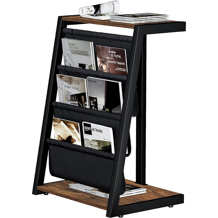 End Table with Magazine Holder,Multifunction Magazine Rack with 2 Pockets,Newspaper Stand,Side Table for Living Room,Bedroom,Home Office,Small Space,Easy to Move and Assemble - Walmart.com End Table with Magazine Holder,Multifunction Magazine Rack with 2 Pockets,Newspaper Stand,Side Table for Living Room,Bedroom,Home Office,Small Space,Easy to Move and Assemble - Walmart.com