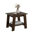 thumbnail image 1 of End Table, Narrow Side Table with 2 Tier Storage Shelf, Small Space Side Table for Farmhouse Bedroom, Studio Apartment, Entryway, 1 of 6
