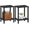 thumbnail image 1 of End Table, Set of 2, Side Table, Nightstand, 2-Tier Storage Shelf, Sofa Table for Small Space, Living Room, Bed Room, 1 of 14