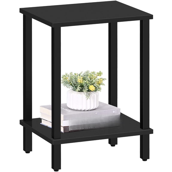 End Table, Set of 2, Side Table, Nightstand, 2-Tier Storage Shelf, Sofa Table for Small Space, Living Room, Bed Room