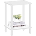 thumbnail image 1 of End Table, Side Table, Nightstand, 2-Tier Storage Shelf, Sofa Table for Small Space, Living Room, Bed Room White, 1 of 17