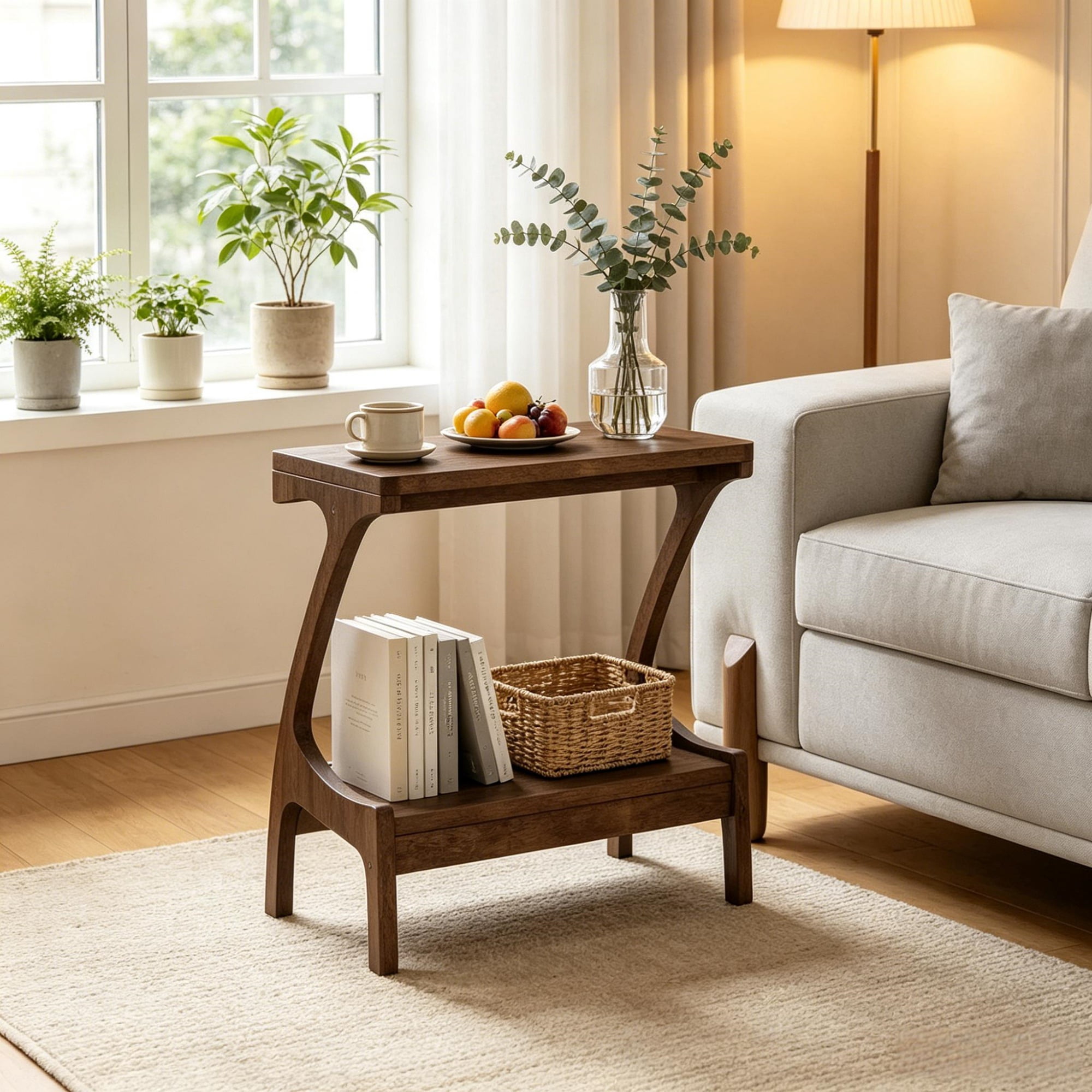 End Table, Support Up to 132 lbs