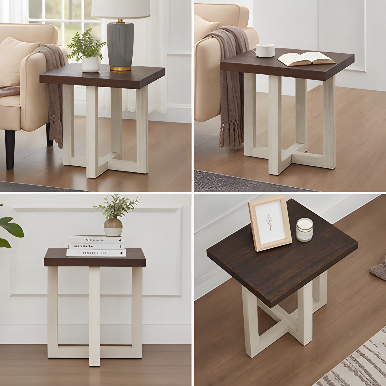 End Table, Walnut White