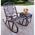 thumbnail image 1 of mississippi cast aluminum outdoor rocking chair 2-piece set, 1 of 2