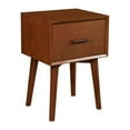 thumbnail image 1 of End Table with 1 Drawer & Angled Legs, Brown, 1 of 1