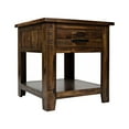 thumbnail image 1 of End Table with 1 Drawer and Plank Style, Rustic Brown- Saltoro Sherpi, 1 of 5