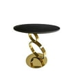 thumbnail image 1 of End Table with 12mm sintered stone top & Polished Gold SS base, 1 of 3