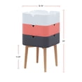 thumbnail image 1 of End Table with 3 Square Stacking Storage Bins, 1 of 21