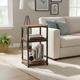 thumbnail image 1 of End Table with 3-Tier Storage Shelf - Modern Side Table for Living Room, 1 of 8