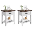thumbnail image 1 of End Table with Drawer, Boho End Tables Side Tables with Storage Shelf for Bedroom,Small Space, 2pcs, 1 of 8