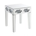 thumbnail image 1 of End Table with Mirror Panel Framing and Faux Diamonds Silver, 1 of 5