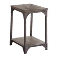 thumbnail image 1 of Industrial Style Metal and Wood Rectangular End Table, Oak Brown- Saltoro Sherpi, 1 of 5