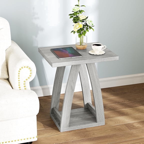 19.69''End Table with Shelf,Small Side Table for Living Room,Bedroom,Nightstand