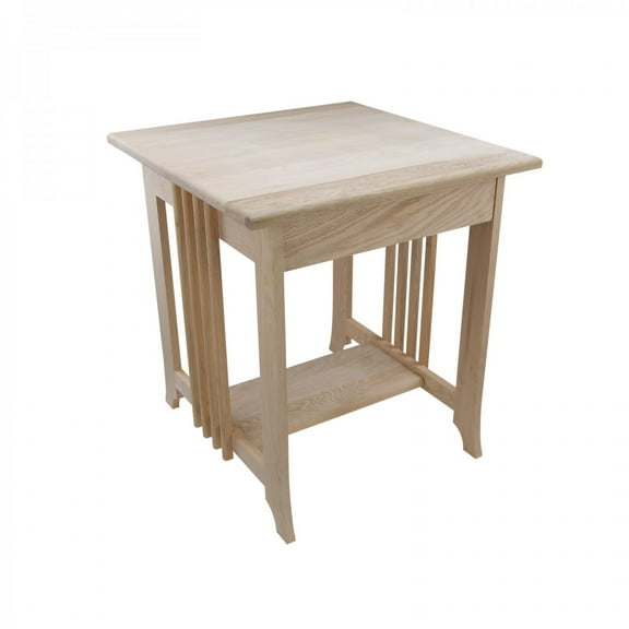 End Tables Living Room Unfinished Oak Mission End Table 24.5 in. Height Renovators Supply