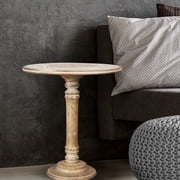 End Tables for Living Room, Wooden End Table, Small Side Table, Nightstand, Bedside Table, Entry Table for Magazines, Books & Plants   18x22 White Wash