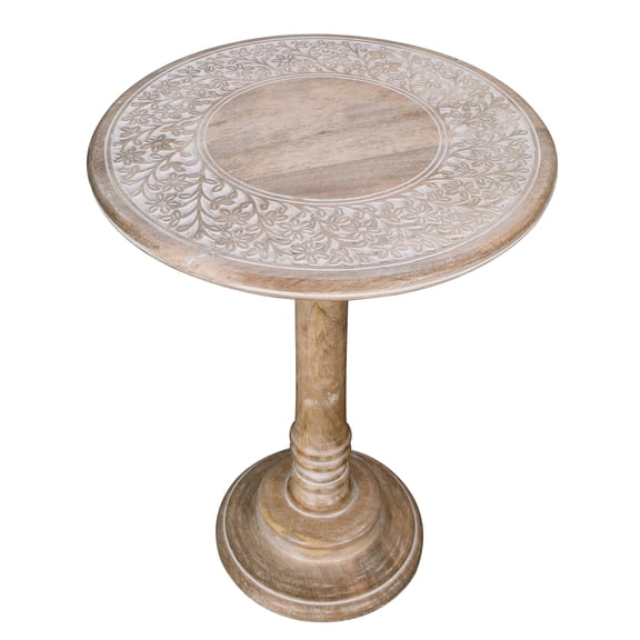 End Tables for Living Room, Wooden End Table, Small Side Table, Nightstand, Bedside Table, Entry Table for Magazines, Books & Plants – 18x22 White Wash