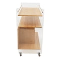 thumbnail image 1 of End Tables, Side Table, Sofa Table, 68x36x70cm Natural Bamboo Acrylic, 3-Tier Adjustable Shelf, Spacious 26.8x14.2in Desktop, Open Design, 33 lbs Per Layer, Universal Wheels, 1 of 7