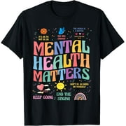 End The Stigma Mental Health Matters Brain Illness Awareness T-Shirt