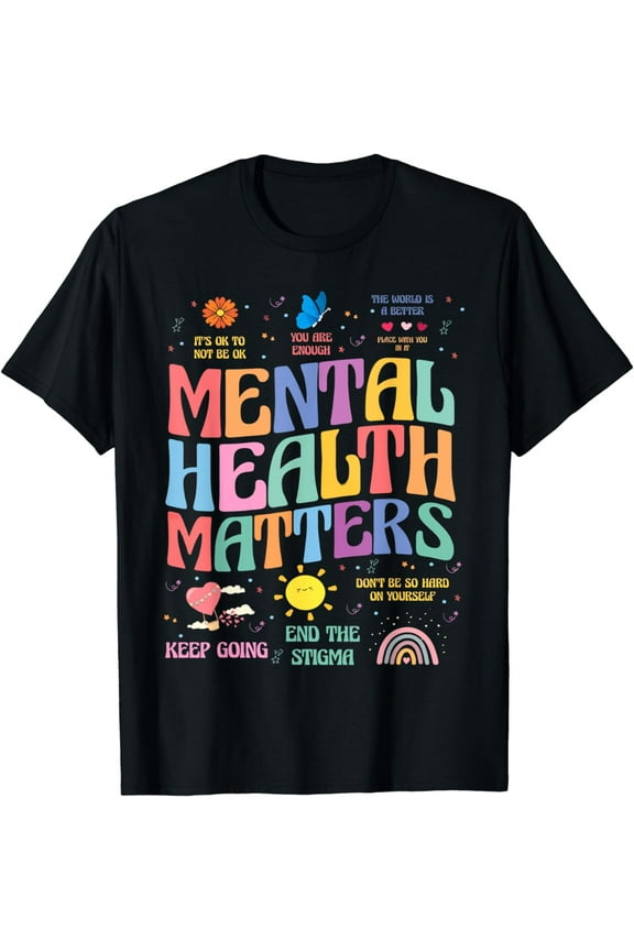 End The Stigma Mental Health Matters Brain Illness Awareness T-Shirt