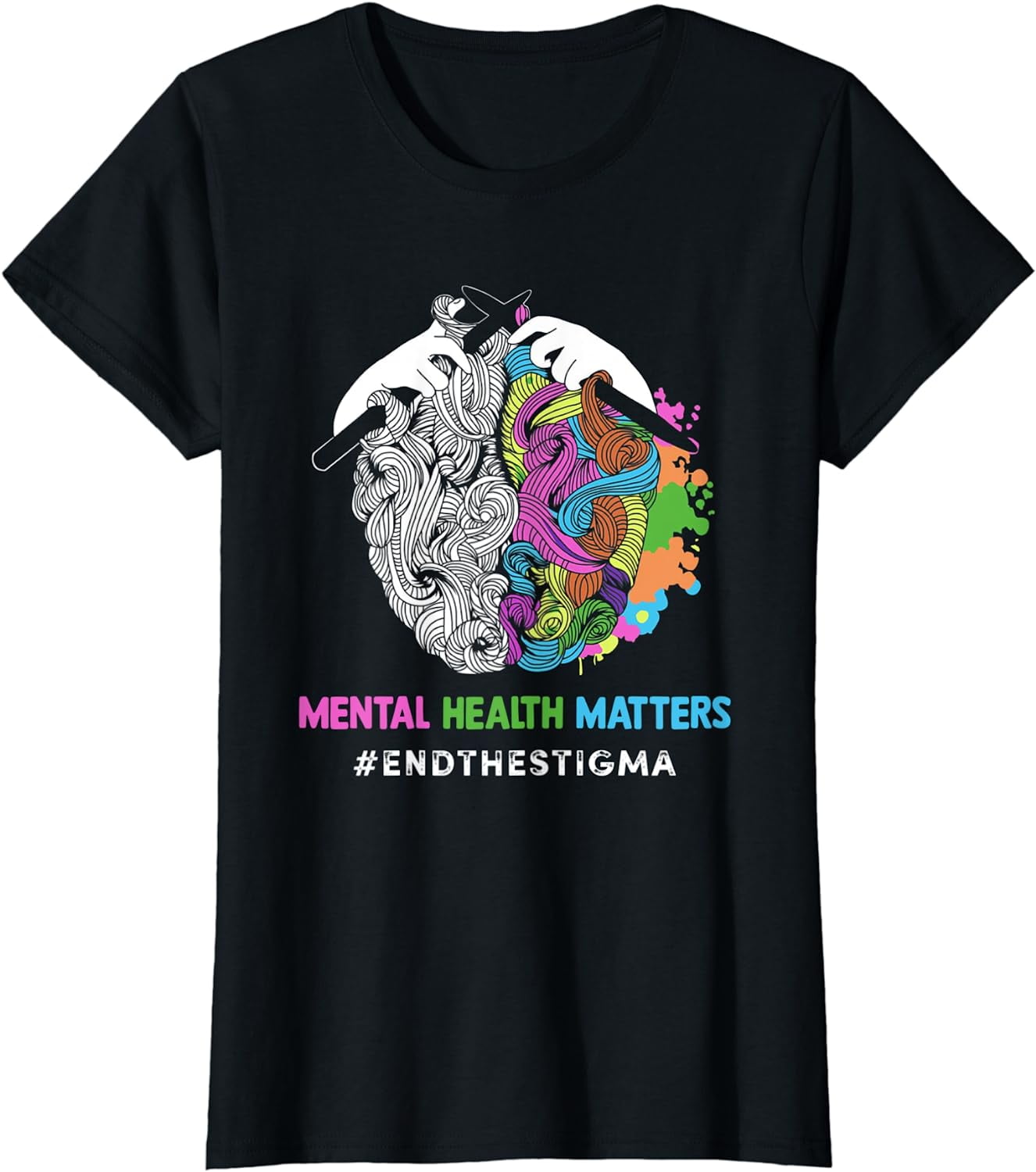 End The Stigma Mental Health Matters Mental Awareness Gift T Shirt