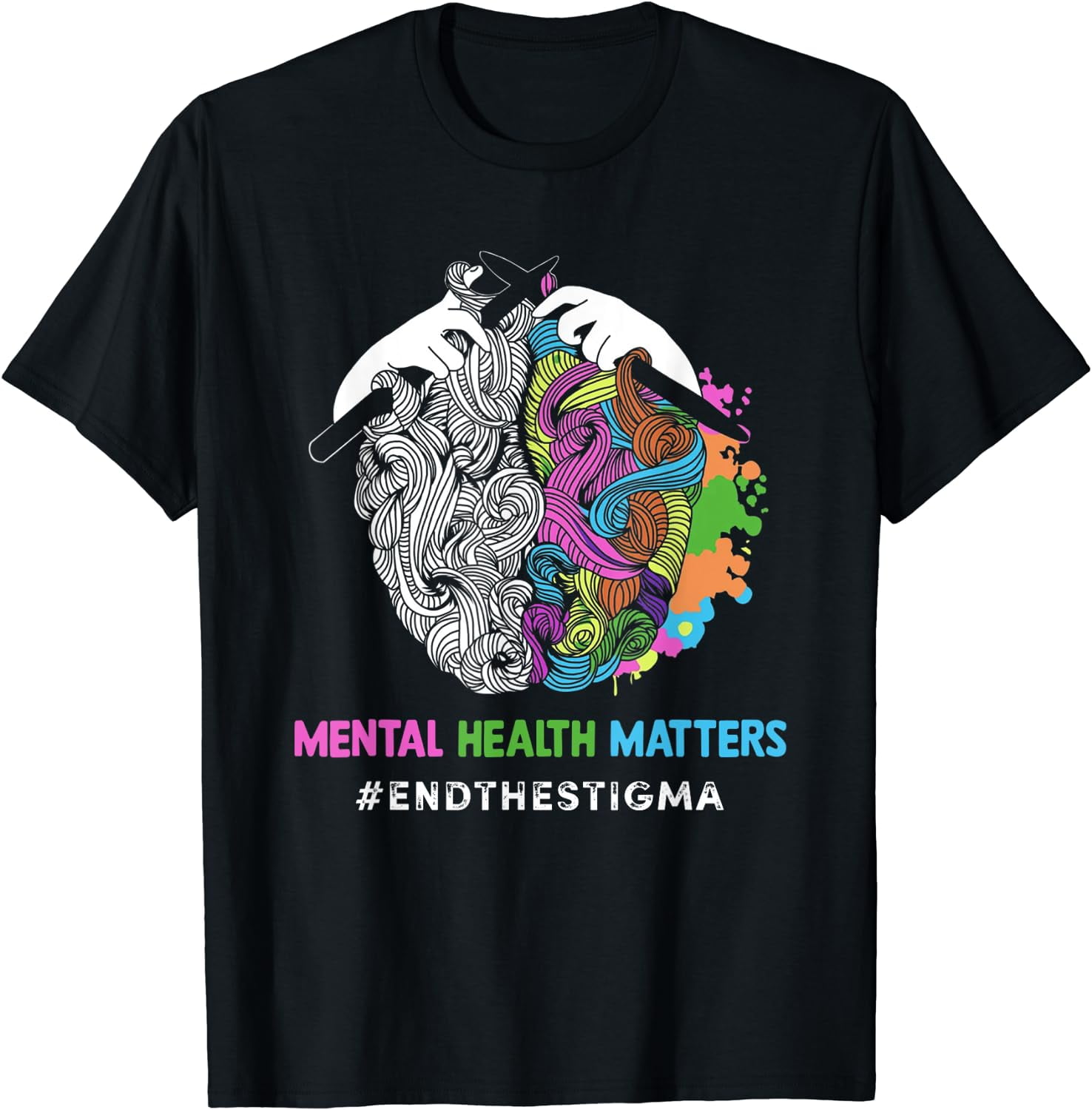 End The Stigma Mental Health Matters Mental Awareness Gift T Shirt