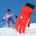 thumbnail image 1 of End of Year Clearance! Kids Ski Snow Gloves USB Winter Men Women Fashion Cold Warm Heating Windproof Half Bare Finger Knit Gloves for Running Driving Hiking, 1 of 1