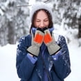 thumbnail image 1 of End of Year Clearance! Kids Toddler Children Winter Gloves Toddler Baby Boys Girls Winter Knitted Gloves Children Knitted Gloves Children Solid Color Thickened Warm Gloves 1-4Years, 1 of 1