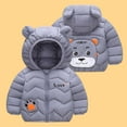 thumbnail image 1 of End of Year Clearance Newborn baby boy girl jacket winter clothes sweater outfit toddler puffer coat Toddler Kids Boys Girls Winter Fleece Padded Jacket Hooded Zip Jacket Coat Ndbuld Blue 12 Months, 1 of 5