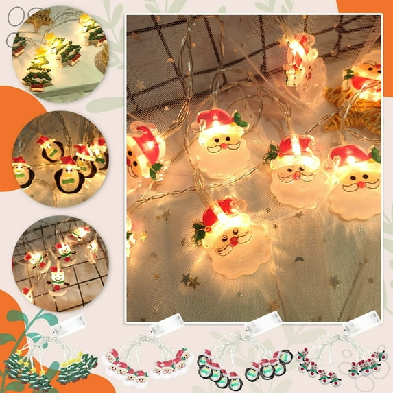 End of Year Clearance! YgkuHd Christmas Lights 9.84FT 20 LED Battery Operated String Lights Cute For Window Indoor Outdoor Decor Christmas Party Decorations on Clearance