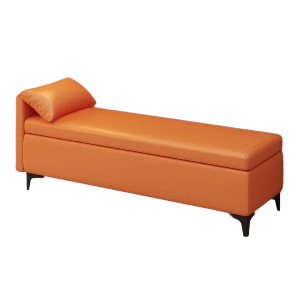 End of Bed Storage Bench with Pillow,Upholstered Sofa Ottoman Bench ...