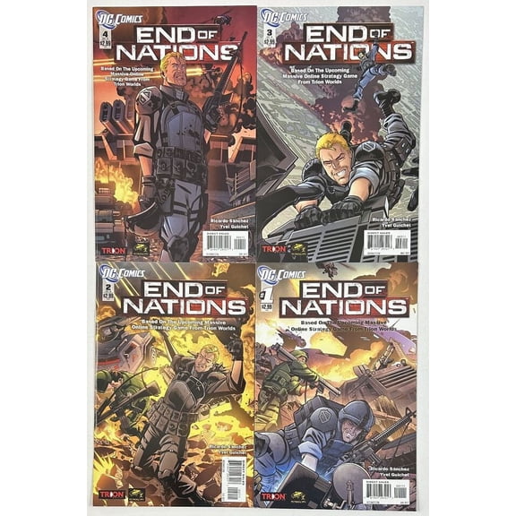 End of Nations #1-4 VF/NM complete series based on online strategy game ; DC
