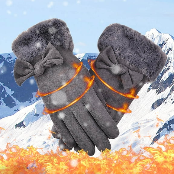 End of Year Clearance! Winter Gloves for Men Women Women's Fashionable Warm And Plush Thick Windproof Screen Velvet Gloves for Running Driving Hiking