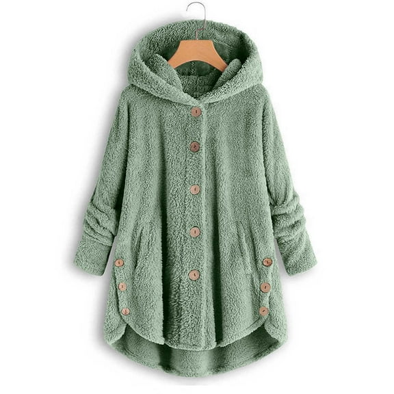 End of Year Clearance! Womens Winter Jacket, Women's Loose Casual V-neck Thickened Warm Long Sleeved Plaid Cotton Jacket