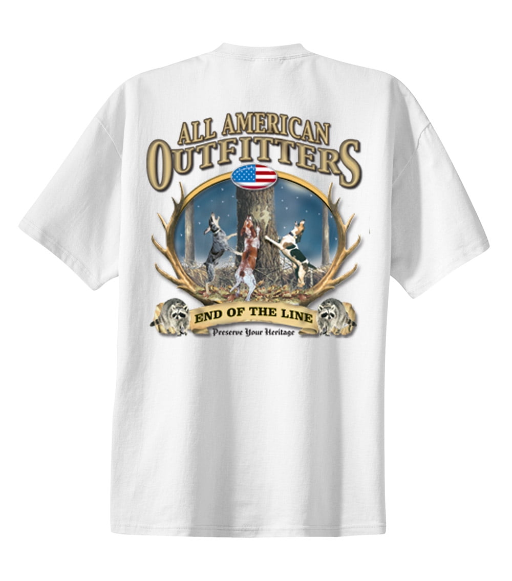 End of the Line Coon Hunting T-shirt Coonhound Hound Dog Hunter