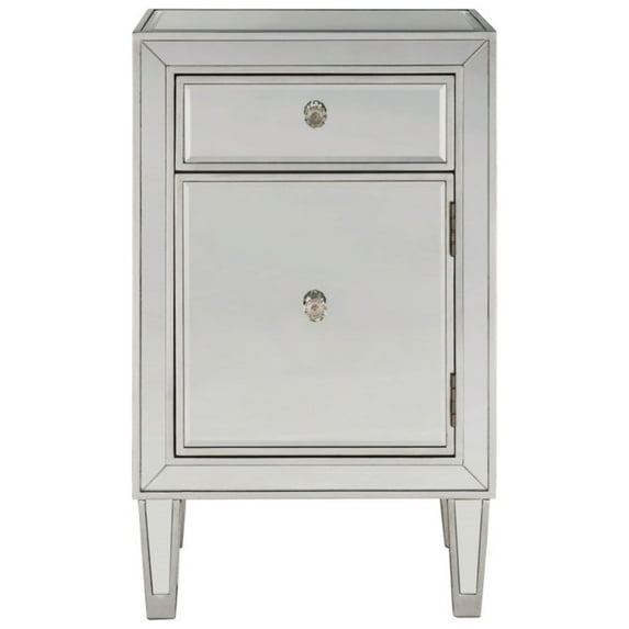 End table 1 drawer 18in. W x 13in. D x 29in. H in antique silver paint