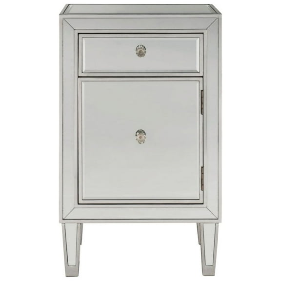 End table 1 drawer 18in. W x 13in. D x 29in. H in antique silver paint