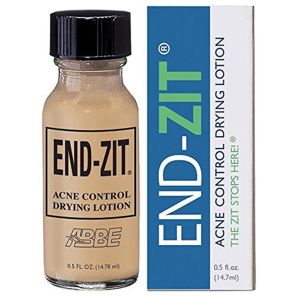 End-zit Acne Control Drying Lotion (Medium/Dark), 0.5 Ounce