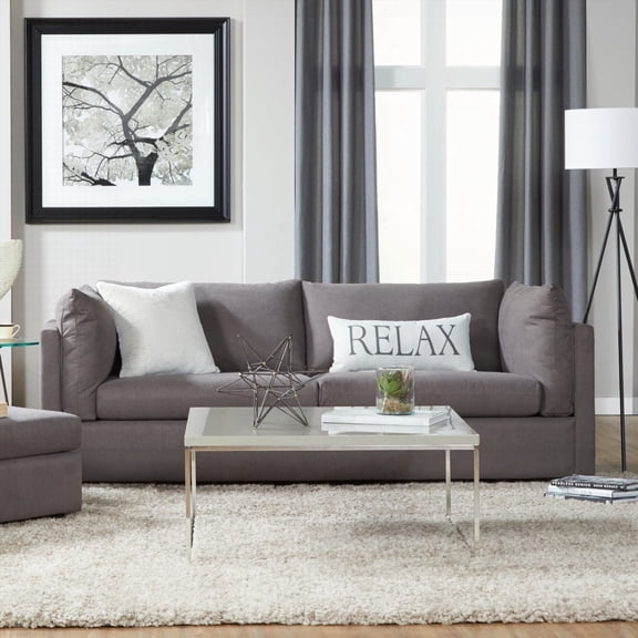 Modern Minimalist Fabric Sofa 2208075cm with Plush Comfort and Waterproof Design