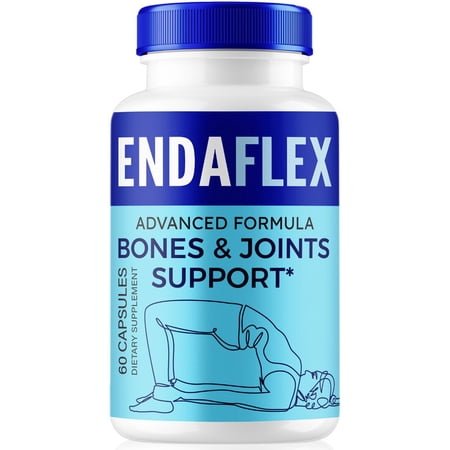 EndaFlex – Premium All-Natural Bones & Joint Support Pills Formulated for Enhanced Flexibility and a Full Range of Motion, Discover the Benefits with Official Enda Flex Reviews (60 Capsules)