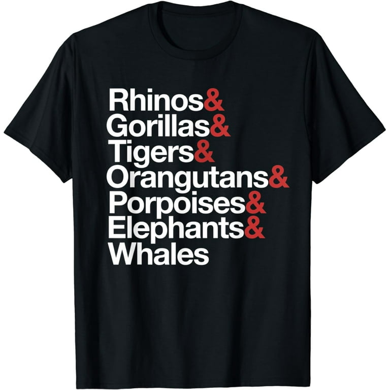 Endangered List Of Animals Species Awareness T-Shirt Endangered List Of Animals Species Awareness T-Shirt