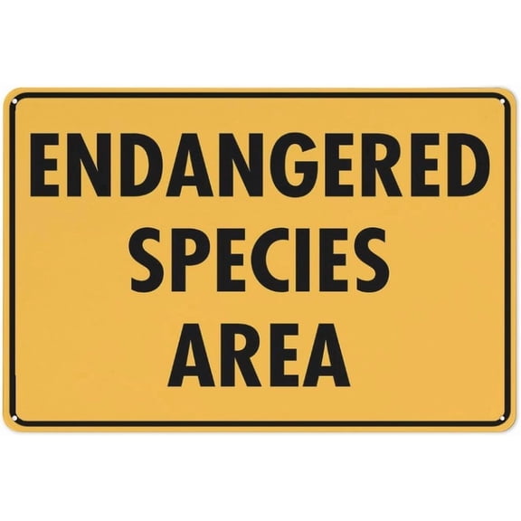 Endangered Species Area Sign – 8x12 Inch RustFree Aluminum,Weatherproof & UV Protected,HighVisibility Warning Sign for Nature Reserve or Private Property