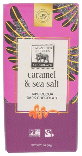 Endangered Species Dark Chocolate Cream Sea Salt Eagle 3 oz (Pack of 12)