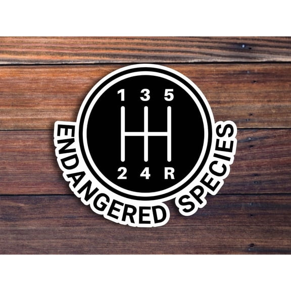 Endangered Species Manual Shift Gear Sticker