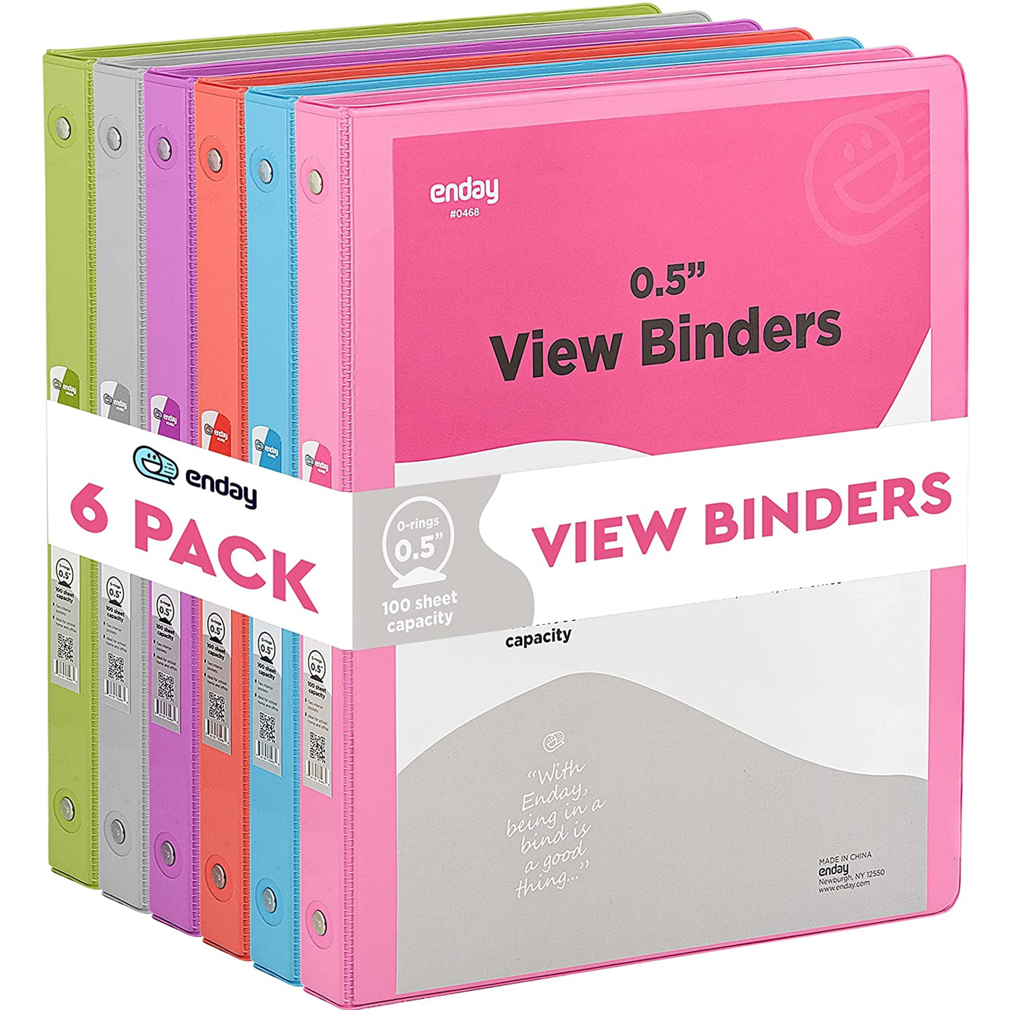 Yoobi 1 Inch D-Ring Binder - Pink School Supplies Office Organization