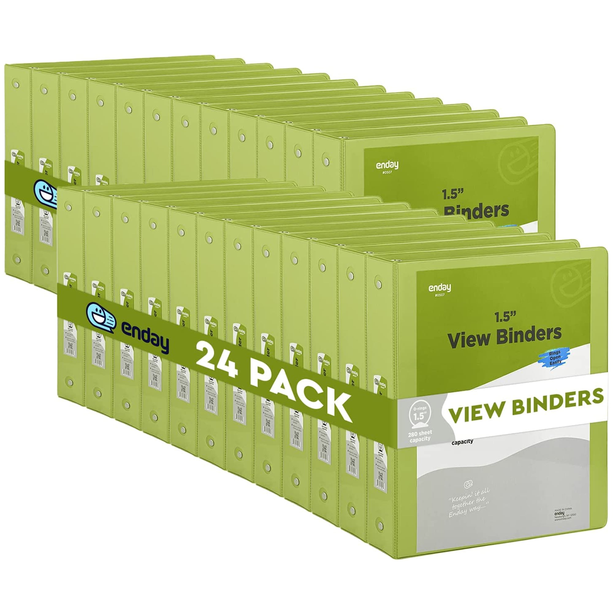 Enday 1.5 Inch Binder 3 Ring Binders with Pockets for Home, Office